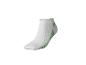Chaussette courte blanche avec détails verts