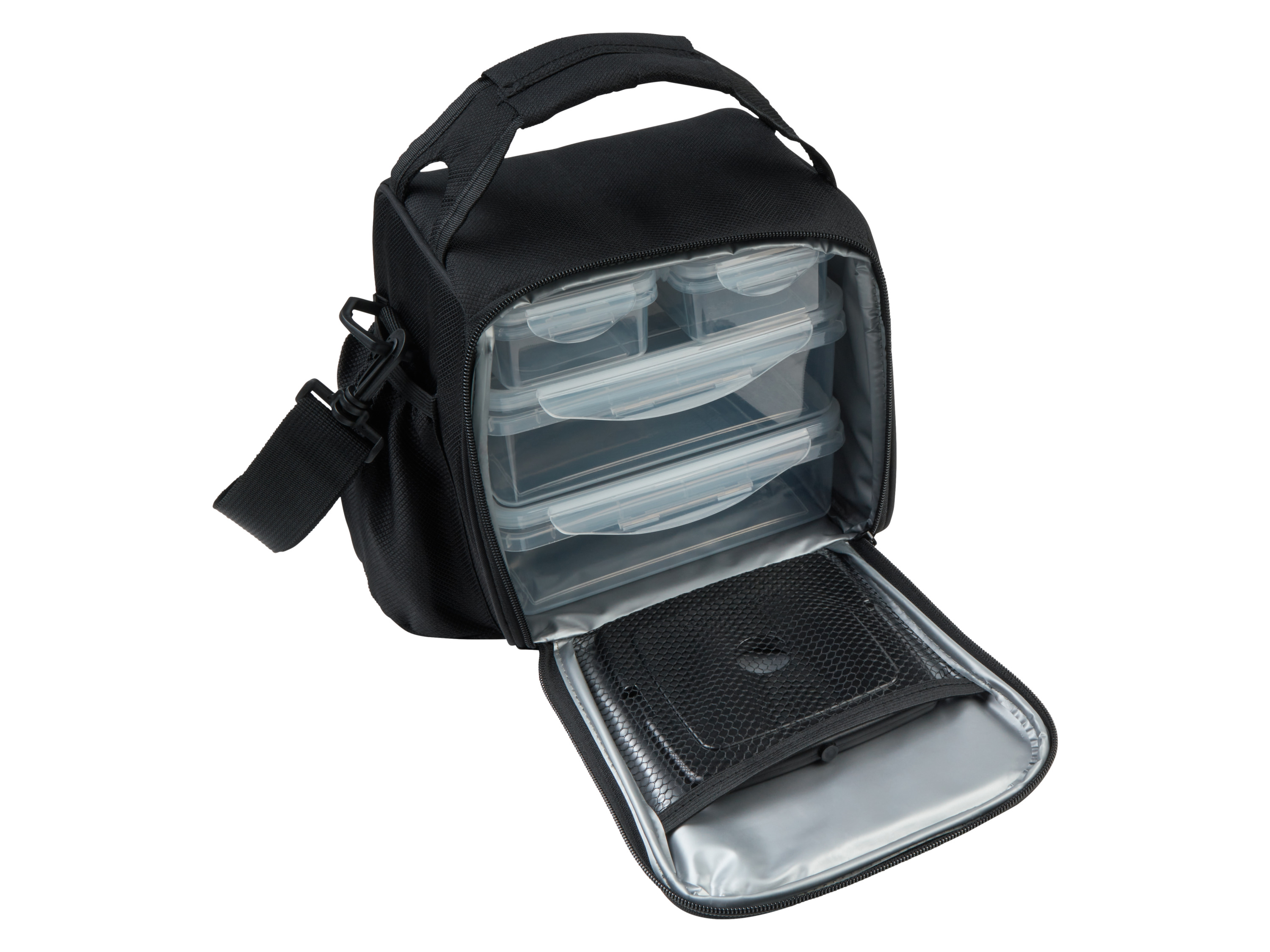 LIVARNO home Sac isotherme avec boîtes à lunch, poignée et bandoulière (noir)