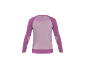 Haut de sport à manches longues pour femme, rose et violet clair.