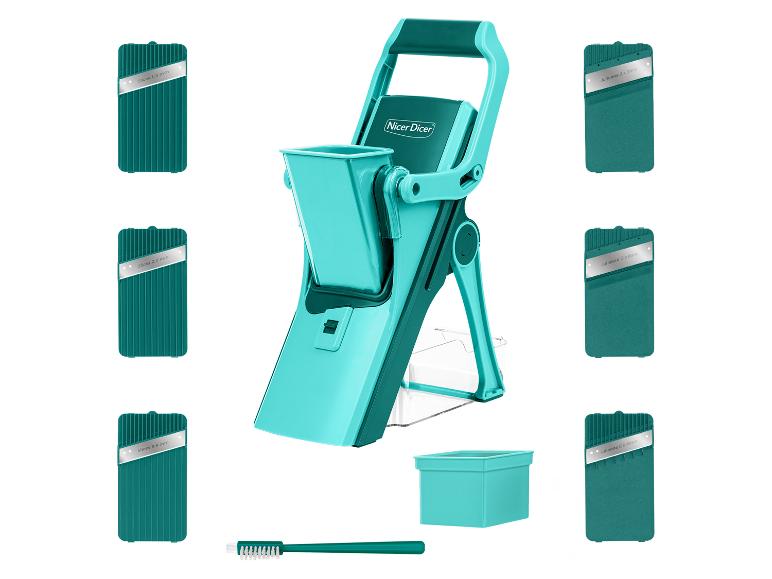 Mandoline Nicer Dicer avec lames interchangeables et brosse de nettoyage