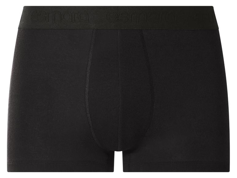 Boxers noirs en coton avec ceinture élastique et logo de la marque.
