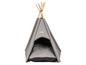 Un abri pour chien gris Zoo-farl en forme de tipi.