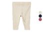 Leggings côtelés beige pour bébé.