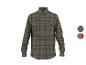Chemise en flanelle à manches longues pour homme avec motif à carreaux, disponible en deux couleurs.