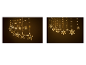 Guirlandes lumineuses LED avec étoiles et flocons de neige pour décorations de Noël.
