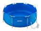 Piscine bleue hors sol avec cadre et pompe de filtration