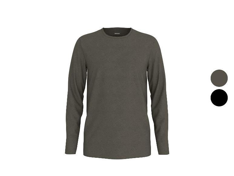 T-shirt gris à manches longues pour homme, avec options de couleur.