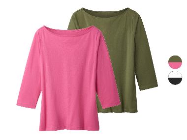 esmara® Lot de 2 t-shirts à manches longues 3/4 femme