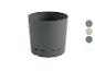 Pot de fleurs cylindrique gris, plusieurs coloris disponibles.