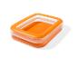Piscine gonflable rectangulaire orange et blanche