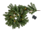Guirlande de Noël avec lumières LED blanc chaud et boîtier de commande