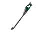 Aspirateur à main sans fil vert et noir avec poignée et tube d'extension.