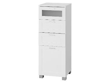 LIVARNO® Meuble de salle de bains Basel, 37 x 96,9 x 34,5 cm, blanc