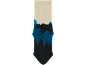 Chaussettes avec motif de montagnes en crème, bleu et noir.