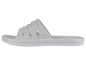 Des tongs blanches avec des trous.