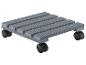 Support mobile pour plantes en bois, gris.