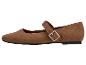 Chaussures Mary Jane en daim marron avec boucle