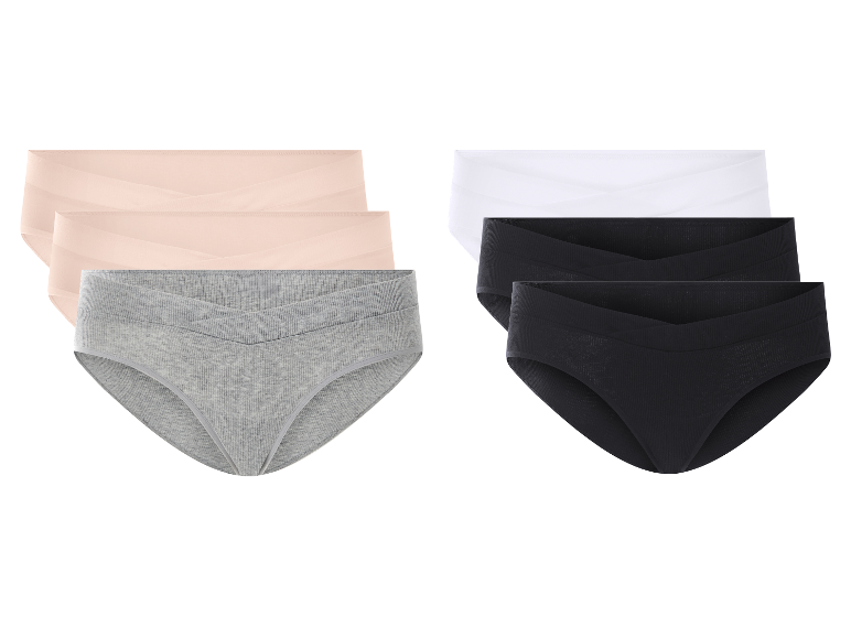 Slips ESMARA® pour femme en lot de 3, disponibles en différentes couleurs avec taille croisée.