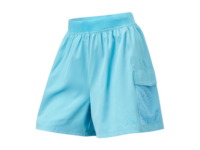Shorts de sport bleu clair avec poche.