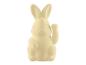 Un lapin en mousse de couleur crème.