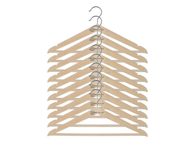 LIVARNO home - Lot de 10 cintres en bois 