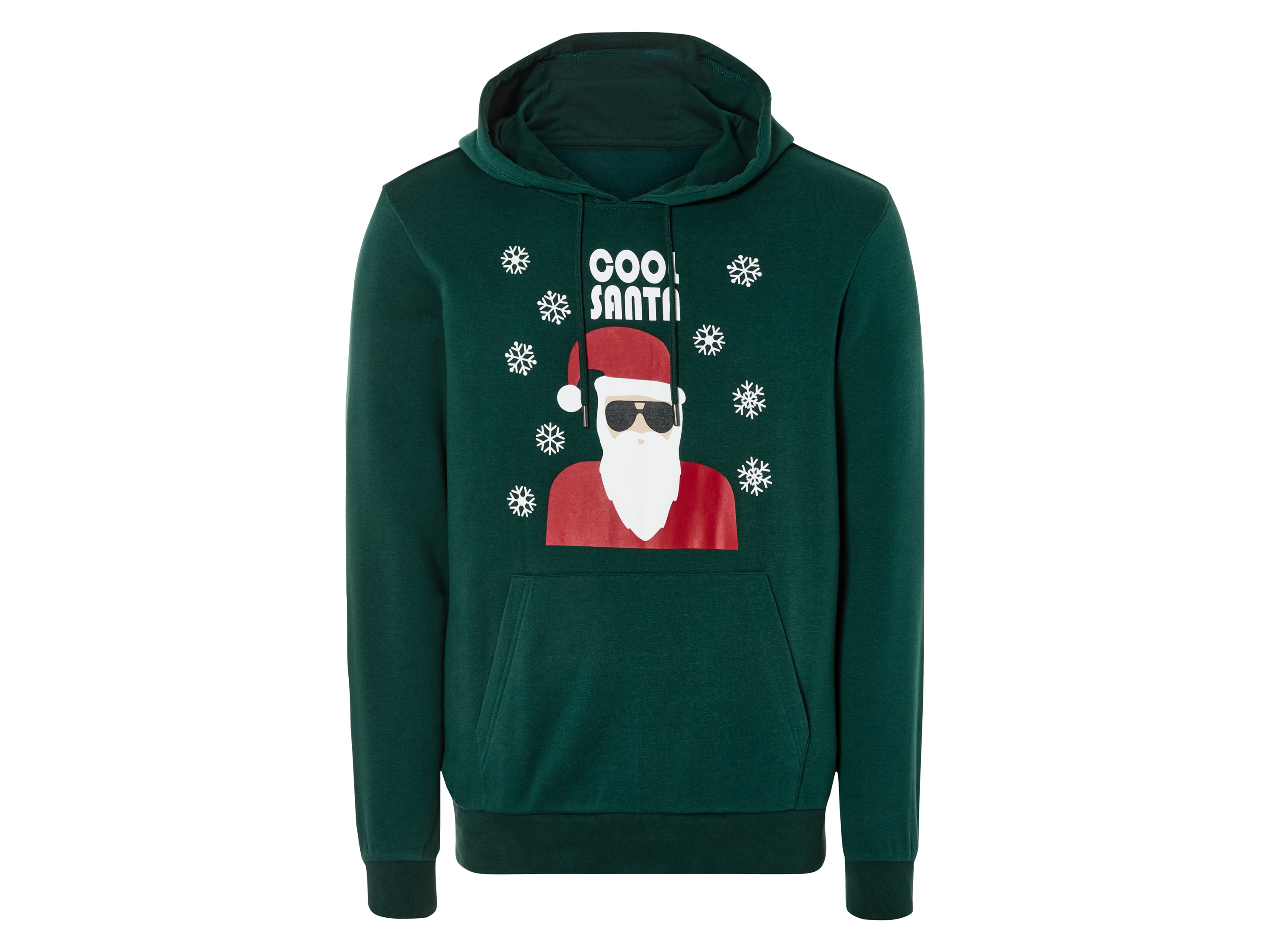 LIVERGY® Sweat de Noël à capuche homme (M, vert foncé)