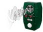 Répulsif à ultrasons vert avec des ondes sonores émises.