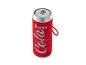 Enceinte portable rouge en forme de canette de soda avec le texte 'Freeway Cola' et une anse.