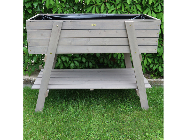 Aller en mode plein écran : HABAU Carré potager sur pieds, 115 x 45 x 89,5 cm, gris - Image 6