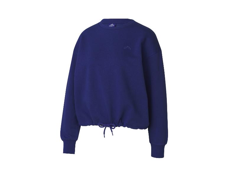 Sweat-shirt Crivit bleu marine à cordon de serrage.