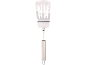 Spatule de cuisine en métal avec fentes et manche cylindrique