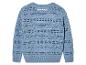 Pull en maille bleu clair, ajouré.