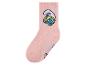 Des chaussettes roses avec Schtroumpfette.