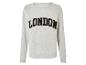 Pull gris à manches longues avec inscription 'London'