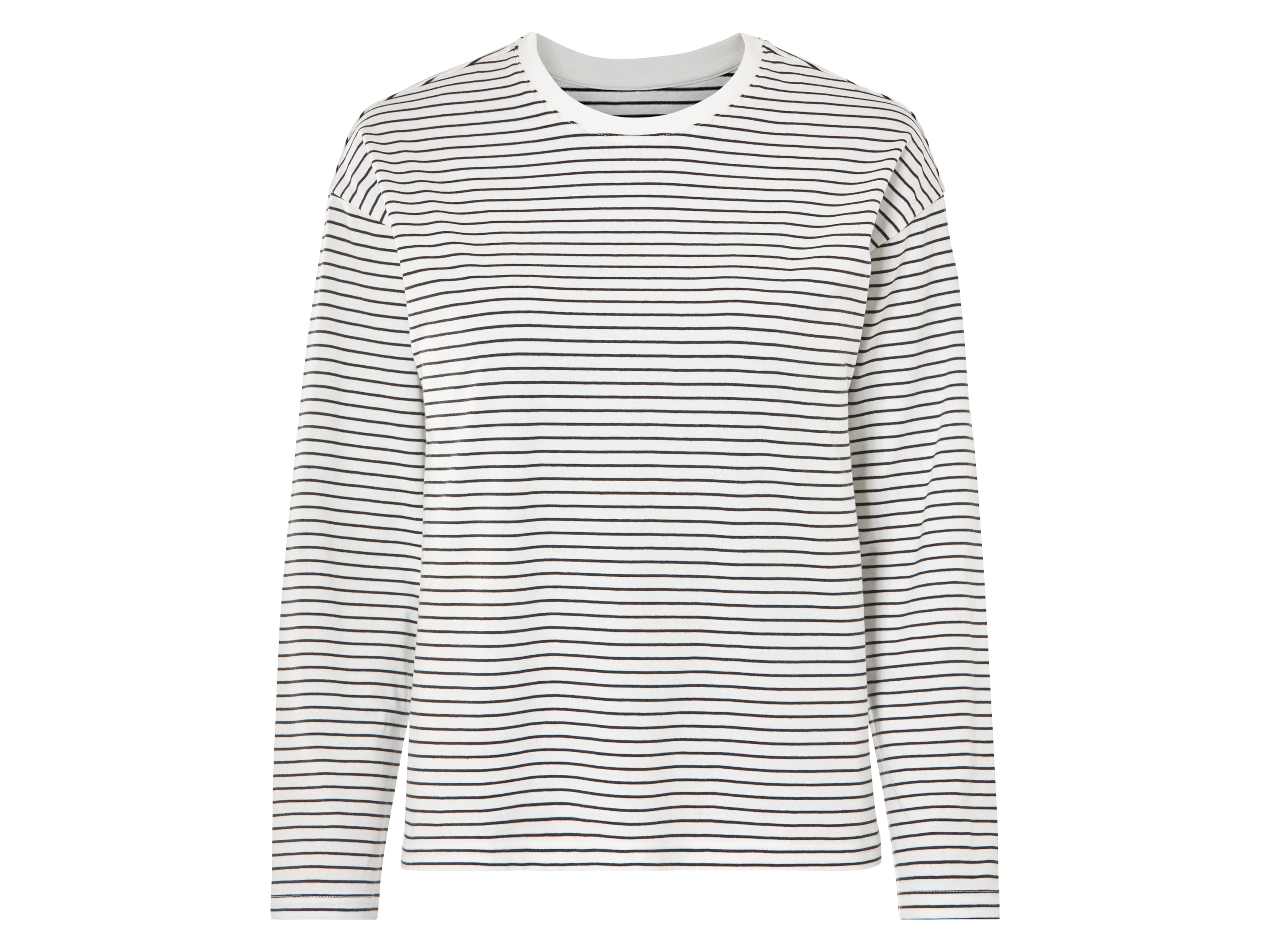 esmara® T-shirt manches longues femme (S (34/36), noir/rayures)
