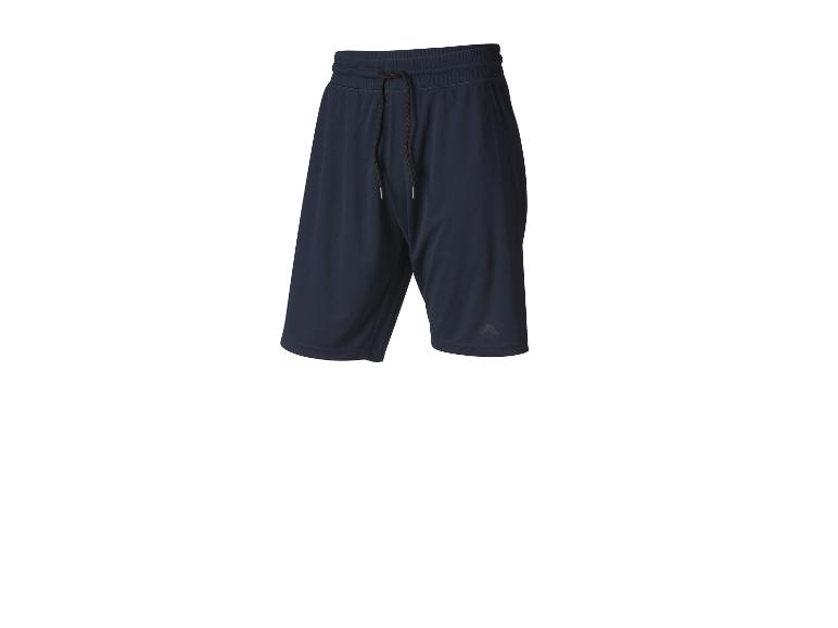 Short de sport bleu marine avec cordon de serrage noir