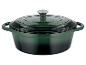 Cocotte en fonte verte SilverCrest avec couvercle.