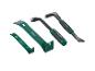 Trois outils Parkside : un arrache-clou et deux spatules.