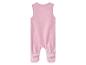 Combinaison velours rose pour bébé.