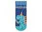 Chaussette enfant bleue avec un motif de dinosaure de fête