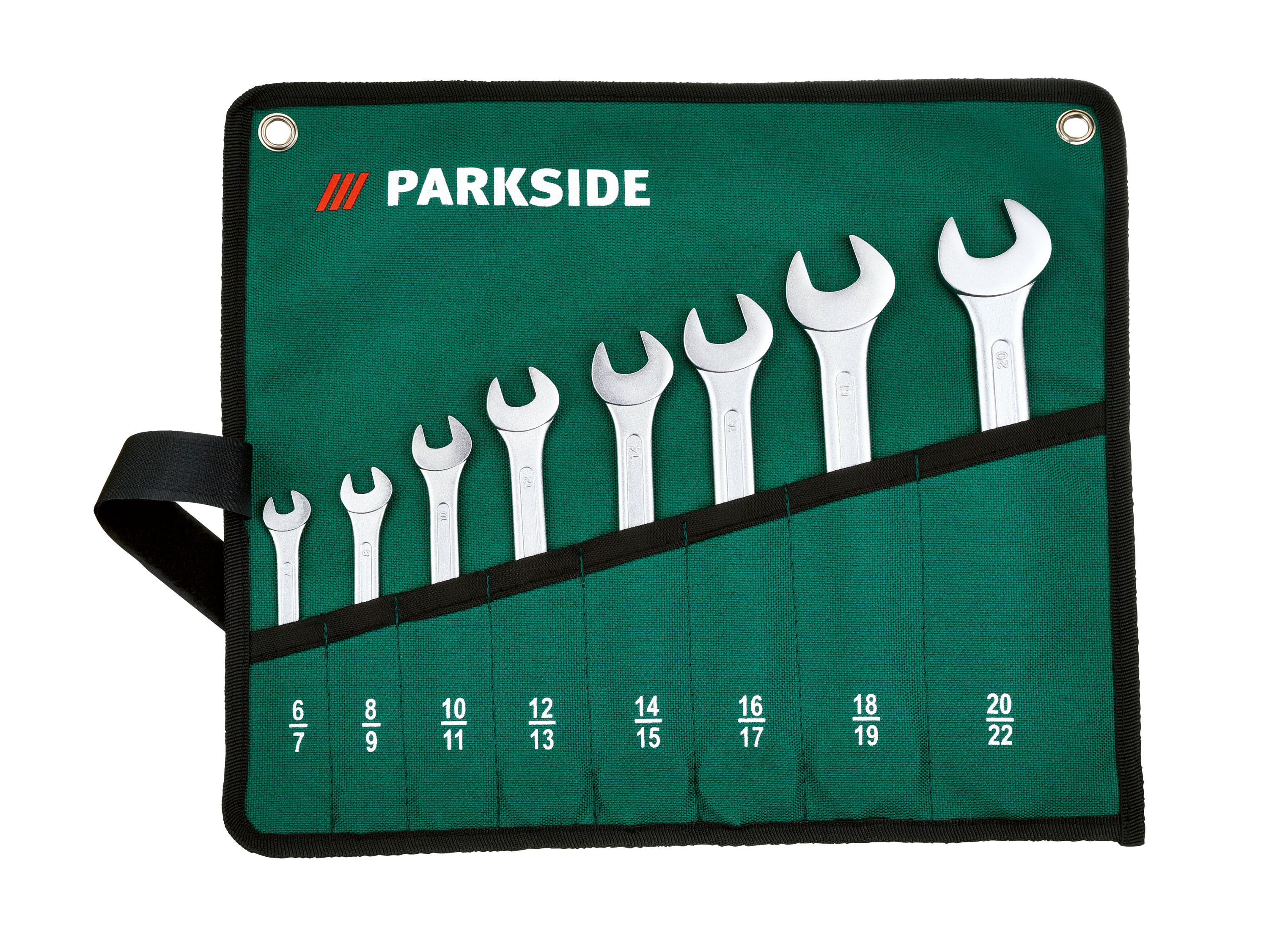 PARKSIDE® Jeu de clés à douille, 8 pièces (Clé à fourche avec étui)