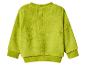 Dos d'un sweat-shirt polaire bébé vert lime avec boutons au col.