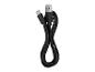 Un câble USB noir avec connecteur micro-USB.