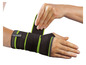 Un bracelet de poignet noir de Sensiplast avec des accents verts.