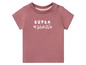 Un t-shirt rose pour bébé avec le texte 'Super Adorable'.