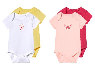 lupilu® Lot de 2 bodies bébé