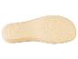 Semelle de chaussures beige avec motif décoratif.