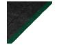 Tissu noir avec bordure verte, probablement une bâche ou un filet de sécurité.