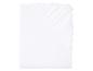 Drap-housse blanc uni.