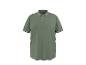 Polo homme vert olive avec rayures blanches sur le col et les manches